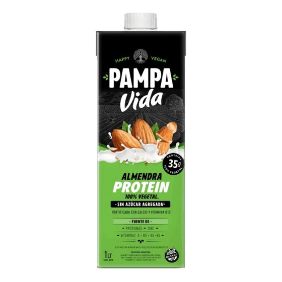 Leche De Almendras Sin Azucar Pampa Vida Protein