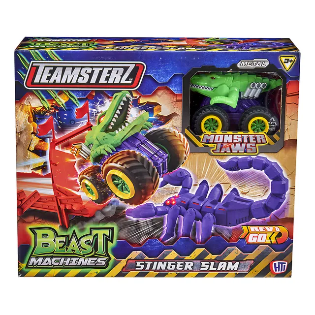 Teamsterz Pista Curva 1 Vehiculo Beast Machines Monster Jaw