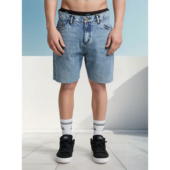 Bermuda De Jean Rusty Boxing Ws Hombre Azul Corto