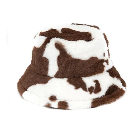 Gorro Pescador Peludo Felpa Moda - Bucket Hat - Animal