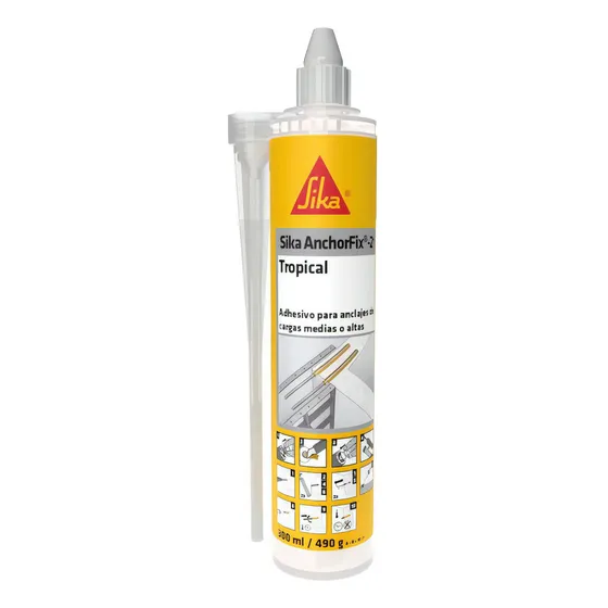 Adhesivo Sika Anchorfix -2+ Para Anclajes 300ml Color Gris