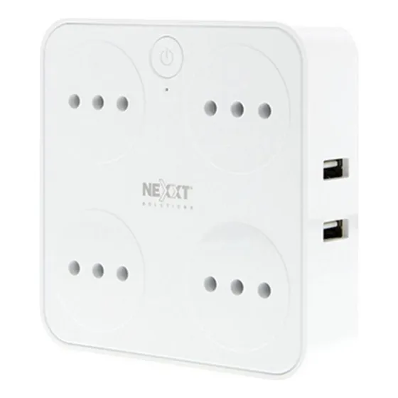 Enchufe Zapatilla Nexxt 4 Tomas Wifi + Usb Nhp-t720 Domótica