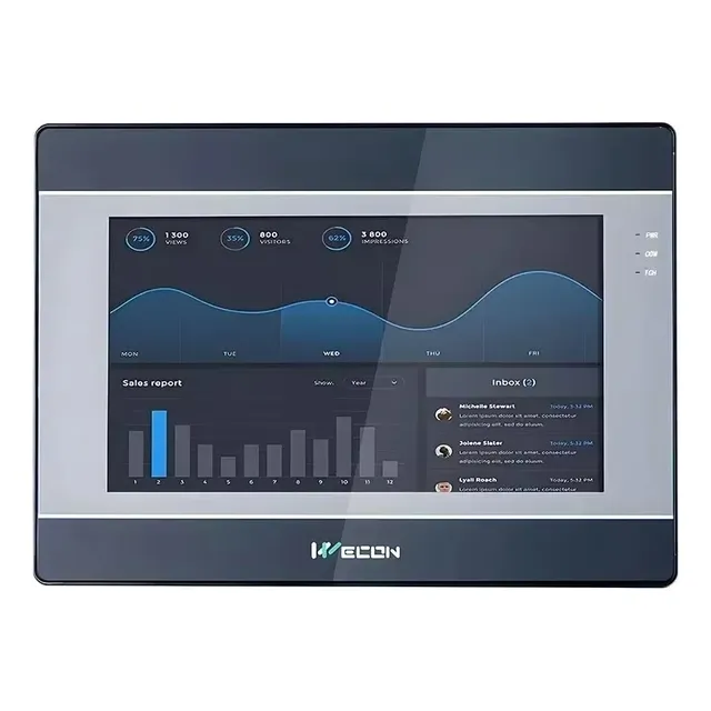 Hmi Wecon 7 Pulgadas Touch 24vdc Com Rs232, Rs422 Y Rs485