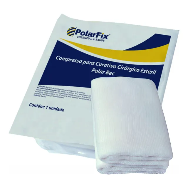 Compressa P/ Curativo Cirúrgica Estéril Polarfix 15x60 -10un