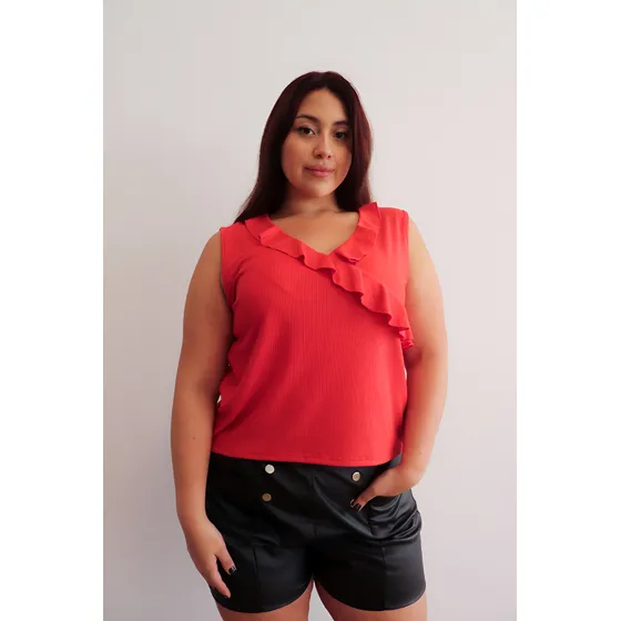 Musculosa Mujer Ananá Plus Size Escote Morley Talle Grande