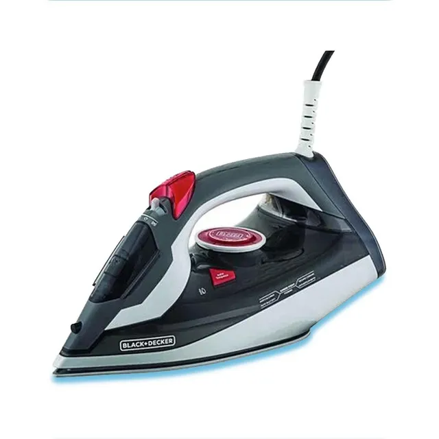 Ferro De Passar Roupa Com Vaporizador Black Decker Modelo Fx3900 Desligamento Automático Vermelho 127v Cor Preto