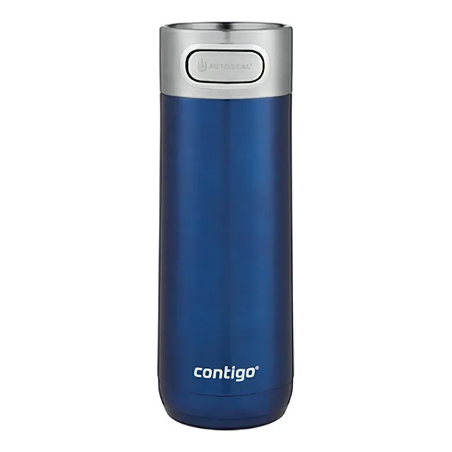 Termo De Viaje 16 Oz Luxe Autoseal Acero Inoxidable Contigo Color Azul