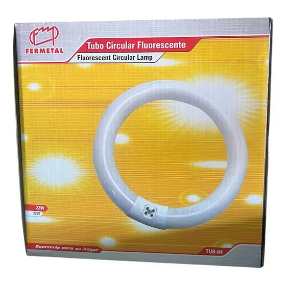 Bombillo Tubo Circular Fluorescente Fermetal 22 W