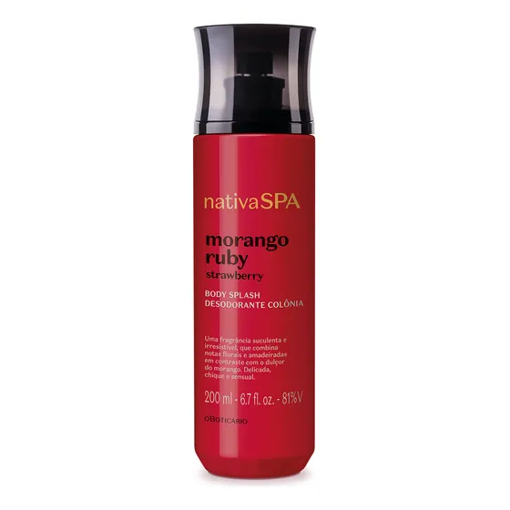 Body Splash Desod Colonia Nativa Spa Strawberry Ruby 200 ml Volumen por unidad