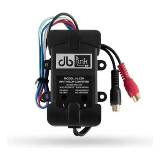 Convertidor De Alta A Baja Hi-low Db Link Hlc5r Con Salida De Disparo Remoto 2 Canales Rca 12 Volts Negro
