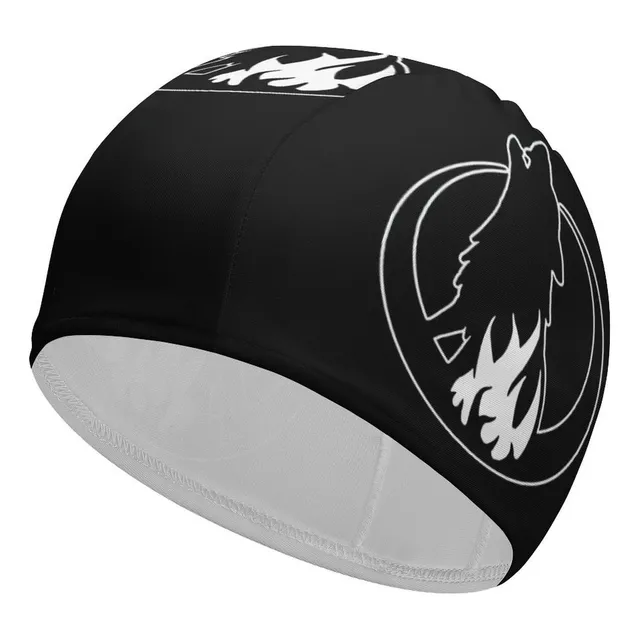 Gorro Natacion Howling Wolf Para Mujer Hombr Pelo Largo