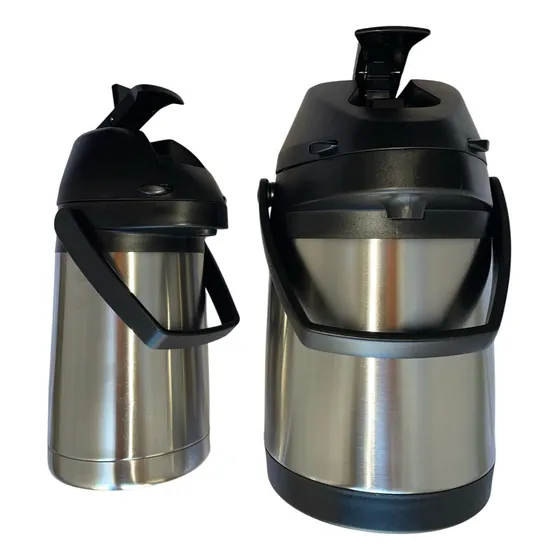 Combo X2 Termos 2.5 Y 1.3 Litros A Presión Sifón Bombeo X2