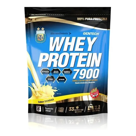 Whey Protein 7900 Afa 1 Kg Gentech Proteína Sin Tacc