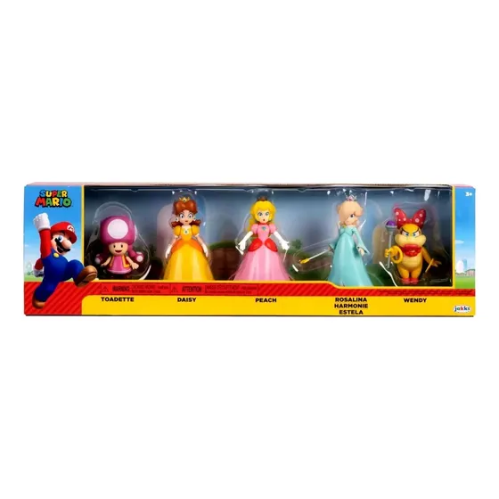 Pack 5 Muñecos Super Mario Princess Peach Rosalina Daisy 