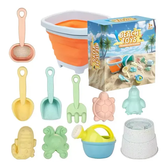 Juego De Playa Balde Plegable Pala Moldes Y Más