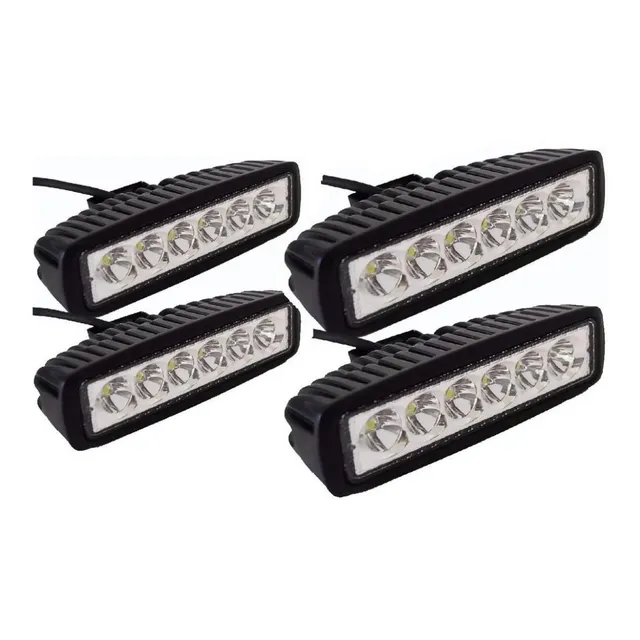 X4 Barra Luces Foco Neblinero Led 18w Auto Moto Caminoneta