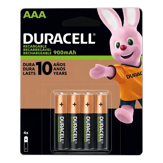 4 Pilas Aaa Recargables Duracell De 900 Mah