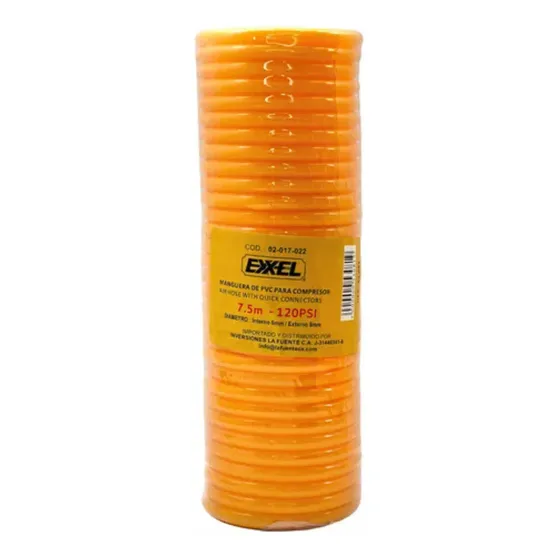 Manguera Espiral De Aire Para Compresor 7.5m Exxel Tienda