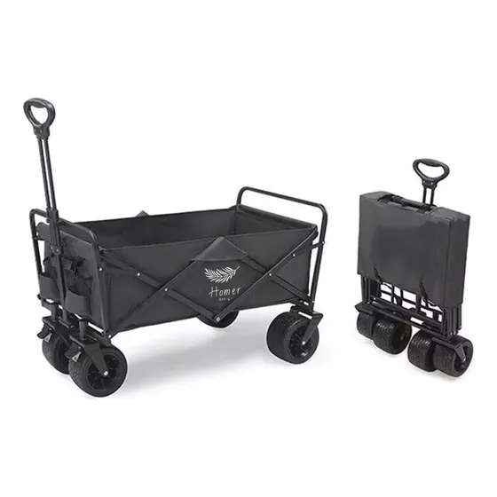 Carro Para Compras Plegable Para Camping Homer Design Rueda Extra Ancho Con Freno Todos Terreno