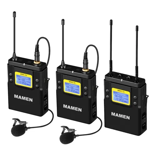 Microfone Lapela Saramonic UWMIC9 Preto 514-596MHz 2 Microfones