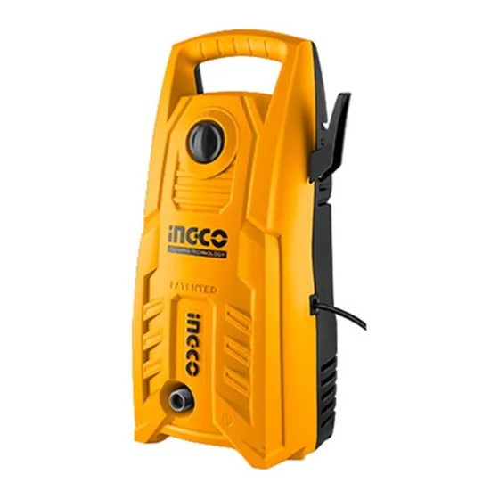 Hidrolavadora Alta Presión 1900 Psi Ingco 1400 W 120 V Color Amarillo