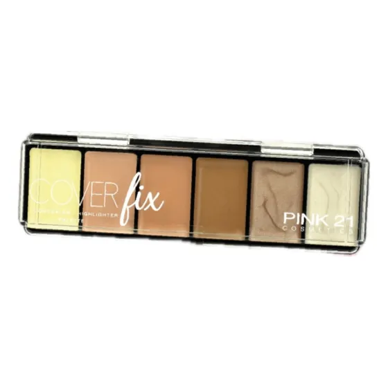 Paleta Corretivo Facial Contorno 5 Cores Nude Creme
