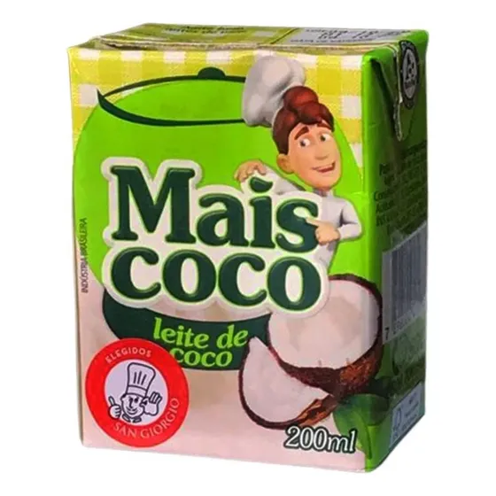 Sin Tacc- Leche De Coco Tetra Mais Coco 200ml. Origen Brasil