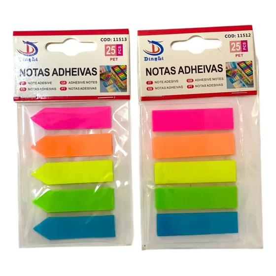 Pack 10 Notas Adhesivas Transparente 