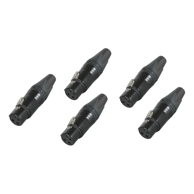 Neutrik® Nc3fxx® 5 Conectores Xlr Negro Hembra Nuevo Envio M