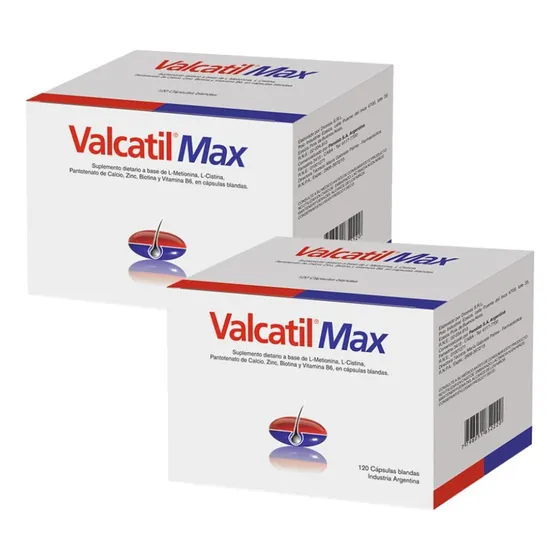 Valcatil Max Anticaída 120 Capsulas Blandas Combo X2