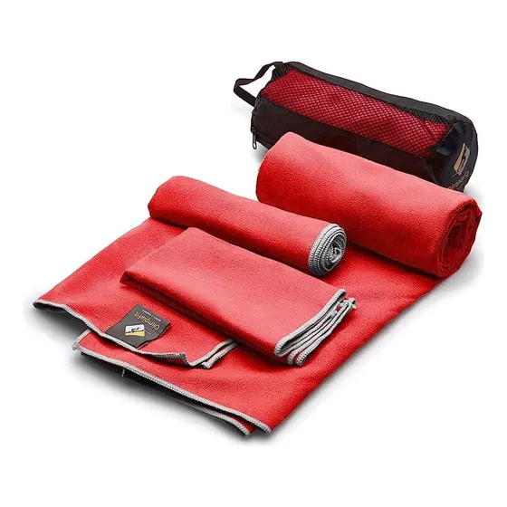 Kit Toallas De Secado Rápido Olimpiafit 3 Toallas Y Bolso