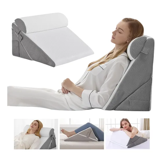 Almohada Cojin Antireflujo Cuña Ajustables Respaldo Grande