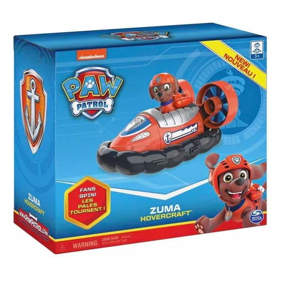 Paw Patrol Zuma Hovercraft Personaje Y Carro