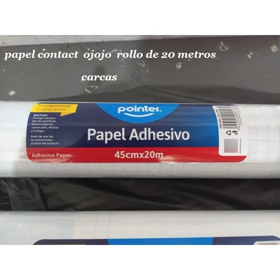Papel Contac Transparente Rollo 20mt Forrar Cuaderno Caracas