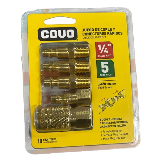 Acople Conectores Para Compresor 5pzas Bronce Covo