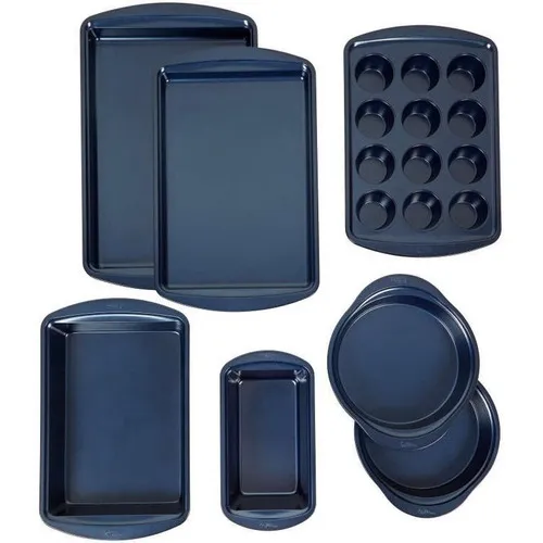 Paquete De Moldes Wilton Con Antihadherente, 7 Pzas. Color Azul Marino