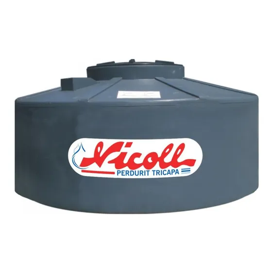 Tanque Agua Tricapa Nicoll Bajo 500 Litros Salida Lateral