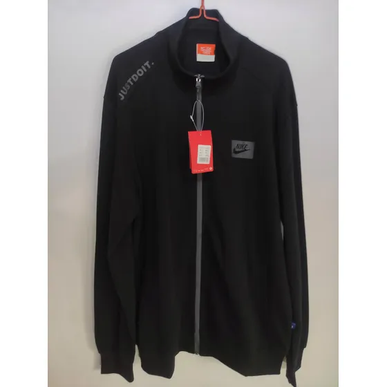 Sueter Deportivo Sudadera Con Cierre Y Bolsillos Negro Xxxl