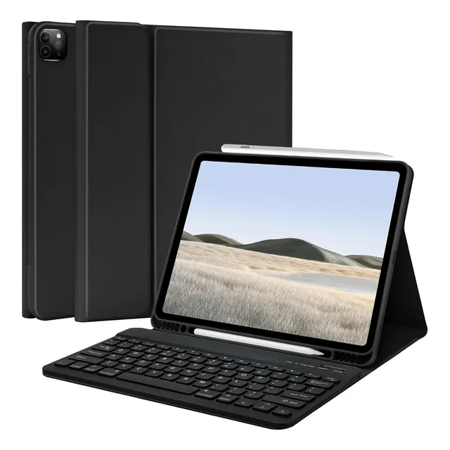 Carcasa iPad 9 Con Telcado Bluetooth Portátil Para 10.2/10.5 Color Negro