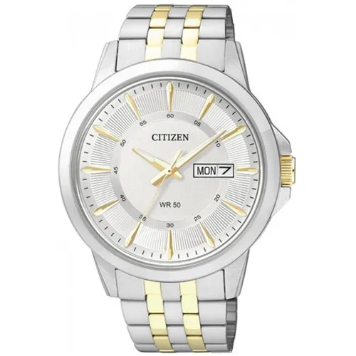 Reloj Hombre Citizen Bf2018-52a Agente Oficial M Color De La Malla Acero Y Dorado Color Del Bisel Acero Color Del Fondo Acero