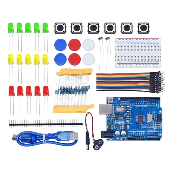 Kit Electronica Protoboard Con Led Resistencia Fuente