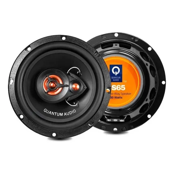 Par de Bocinas Coaxiales Para Automóvil Quantum Audio Qs65 Qs Series 6.5 Pulgadas 200 Watts Máximo 55 Watts Rms 3 Vías 4 Ohms Color Negro
