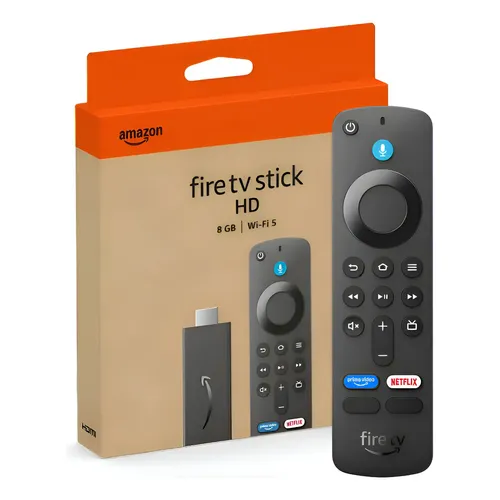 Amazon Fire TV Stick HD 4ª Gen Preto 8GB 1GB WI-FI 5 (2024