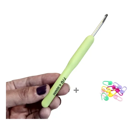 Agujas De Tejer Ergonomicas Para Crochet Ganchillo Trapillo