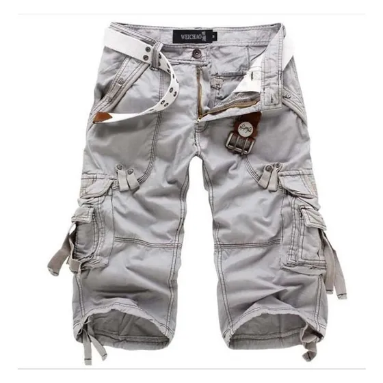 L Pantalones Cortos Cargo Sueltos Informales De Camuflaje