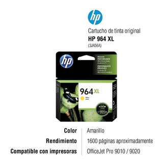 Cartucho Hp 964xl Amarillo 9010 9020 Cartucho Hp 964xl Amarillo 9010 9020