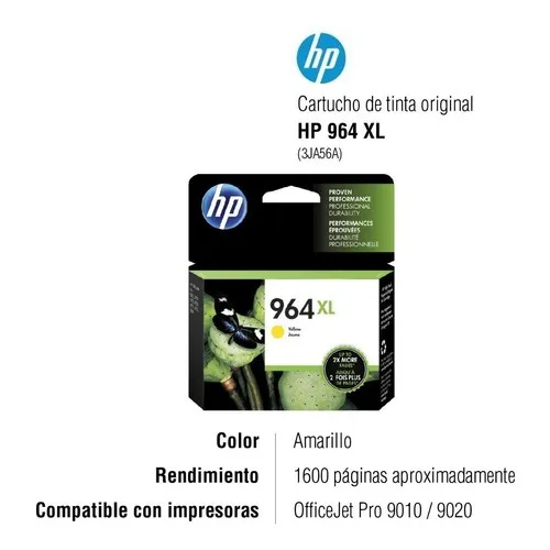 Cartucho Hp 964xl Amarillo 9010 9020