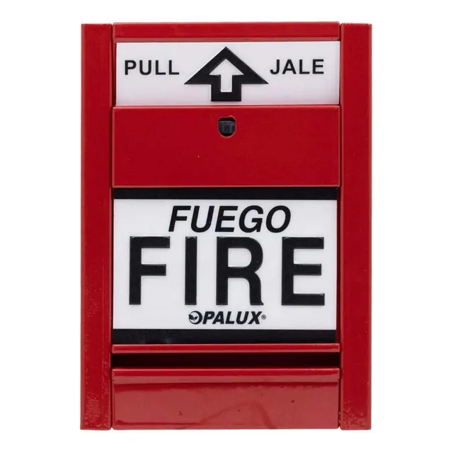 Estación Manual De Alarma Contra Incendios Pul-2a Opalux Color Rojo