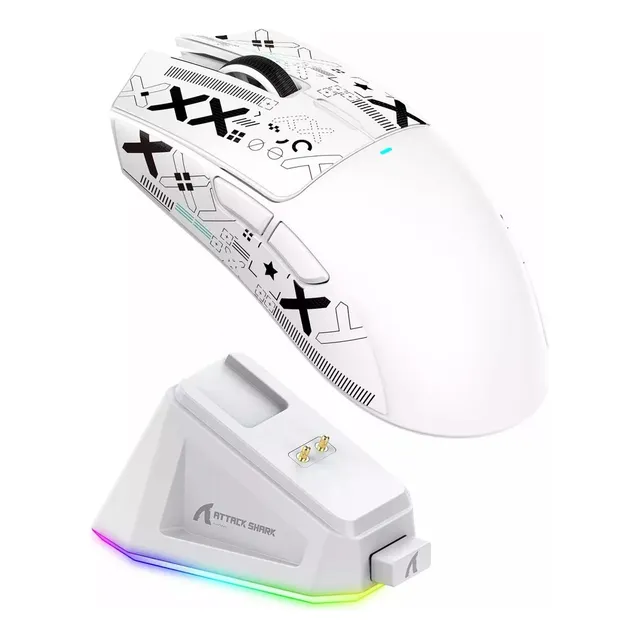Mouse Gamer X11 Attack Shark Tri Mode 22000 Dpi Paw3311 Dock