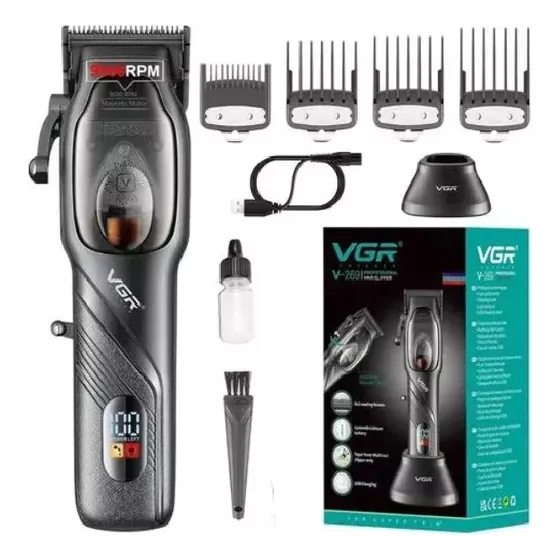 Maquina Corta Pelo Vgr V-269 Motor Magnetico 9000 Rpm Color Negro 110v